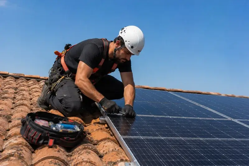 Maintenance et monitoring de panneaux solaires au Caylar