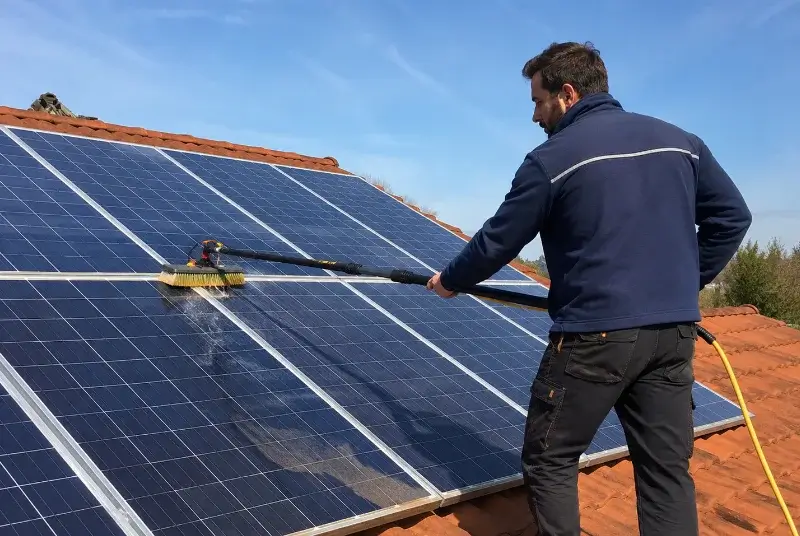 Nettoyage et entretien de panneaux solaires au Caylar